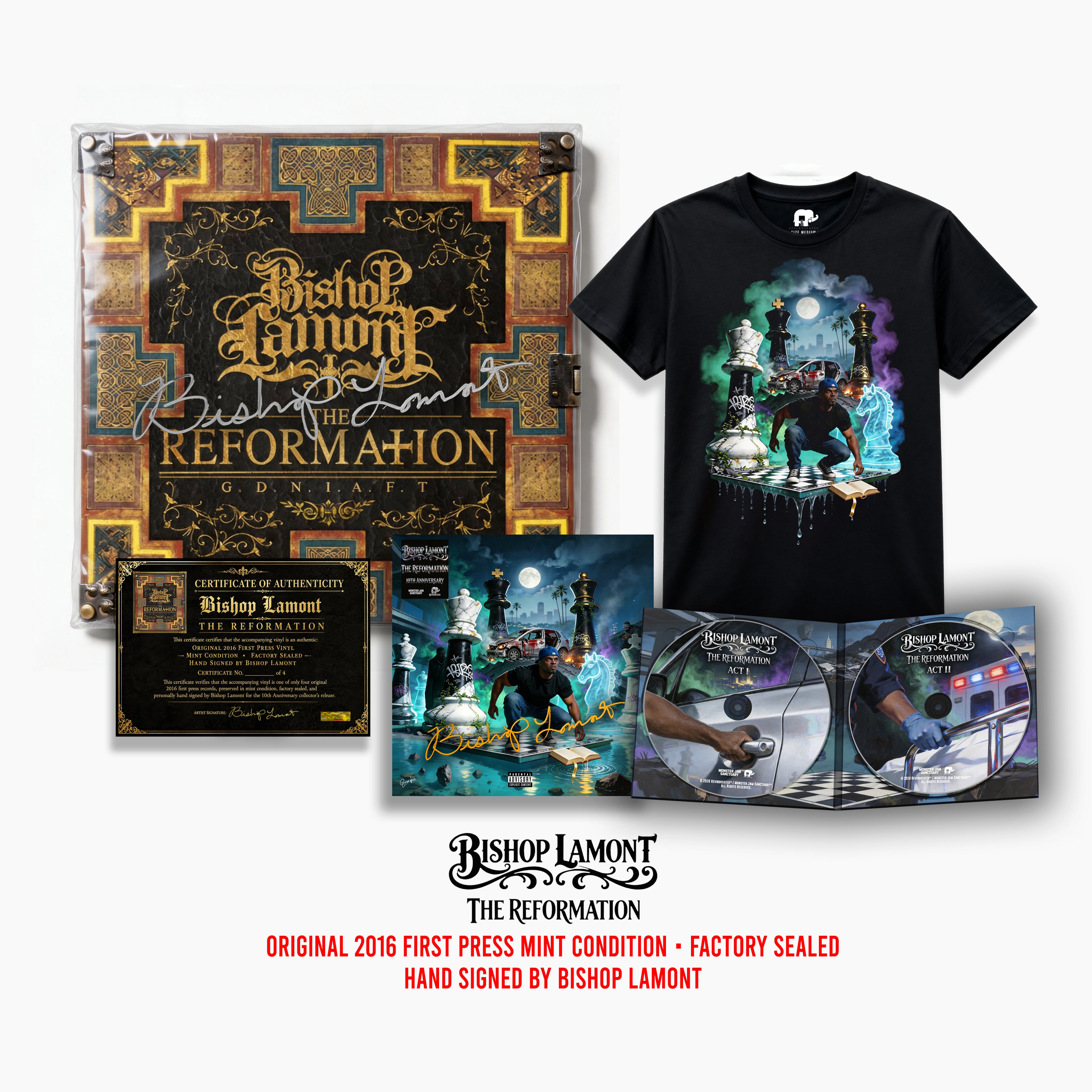 PRE-ORDER Bishop Lamont 2016 SIGNED (Only 1 Remains) 1 of 4 Original Factory-Sealed Reformation Vinyl Vault Bundle