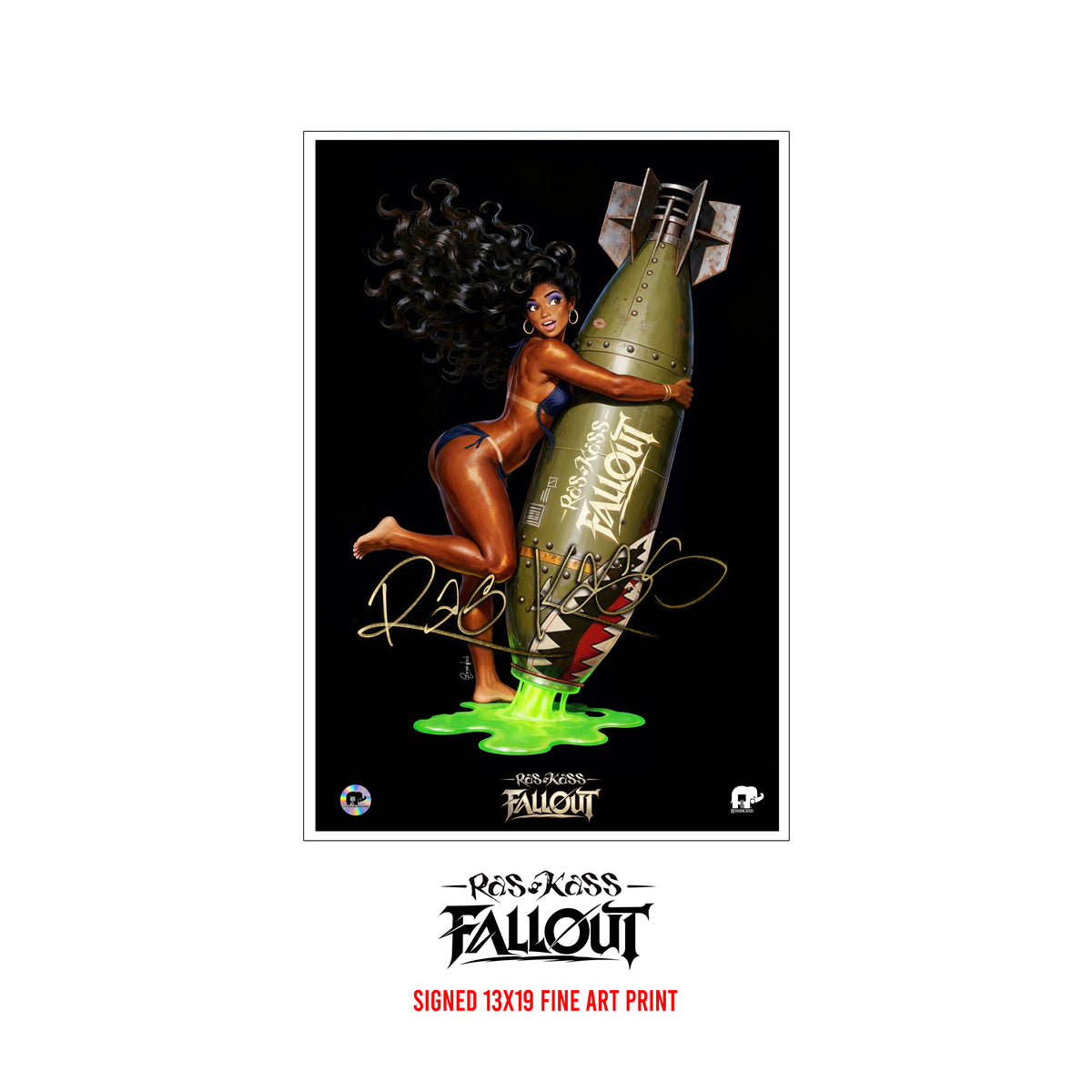 PRE-ORDER — Ras Kass Fallout “Bombshell” Signed 13×19 Fine Art Print