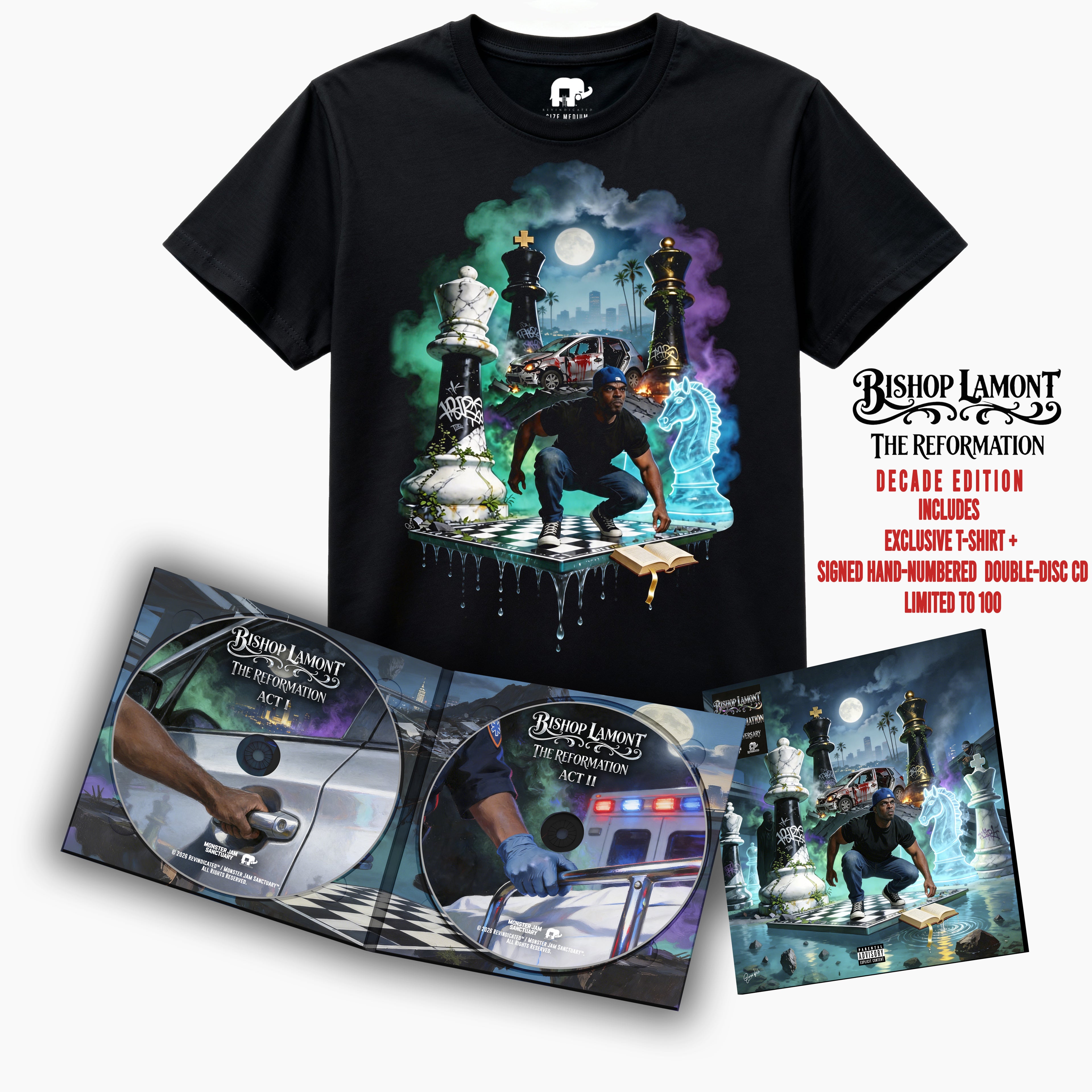 PRE-ORDER Bishop Lamont The Reformation 10th Anniversary Deluxe CD + T-Shirt Bundle