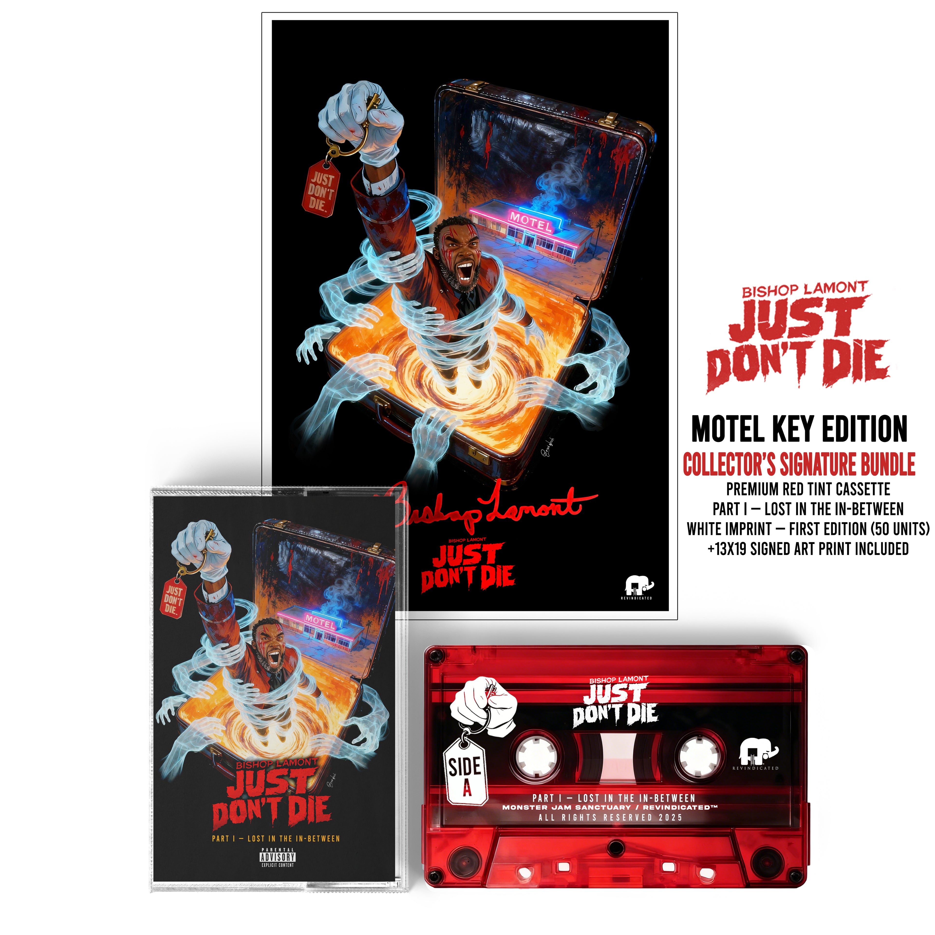 Bishop Lamont – (PREORDER) Just Don’t Die Motel Key Edition Collector Bundle