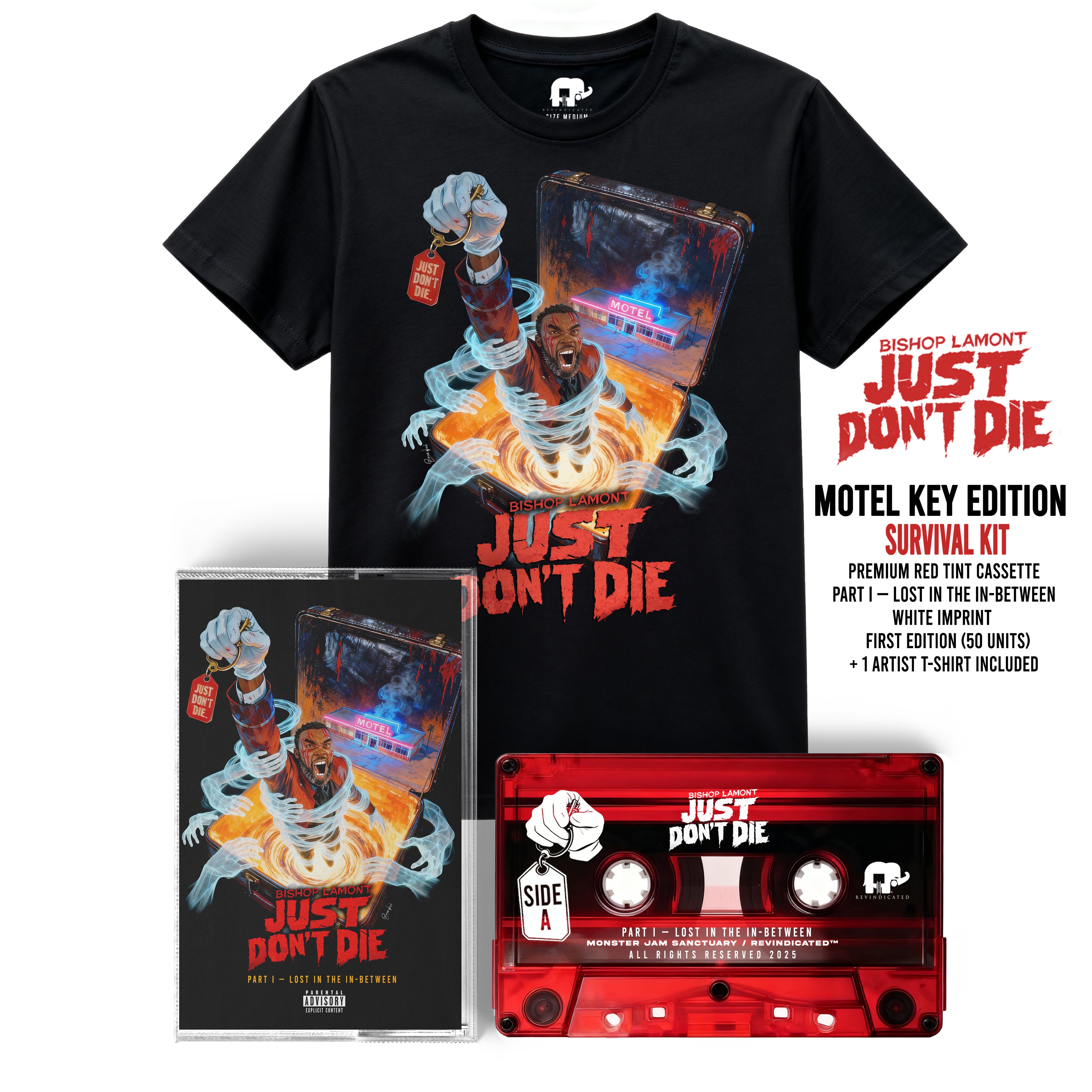 Bishop Lamont – (PREORDER)  Luggage Edition cassette-red + T-Shirt bundle