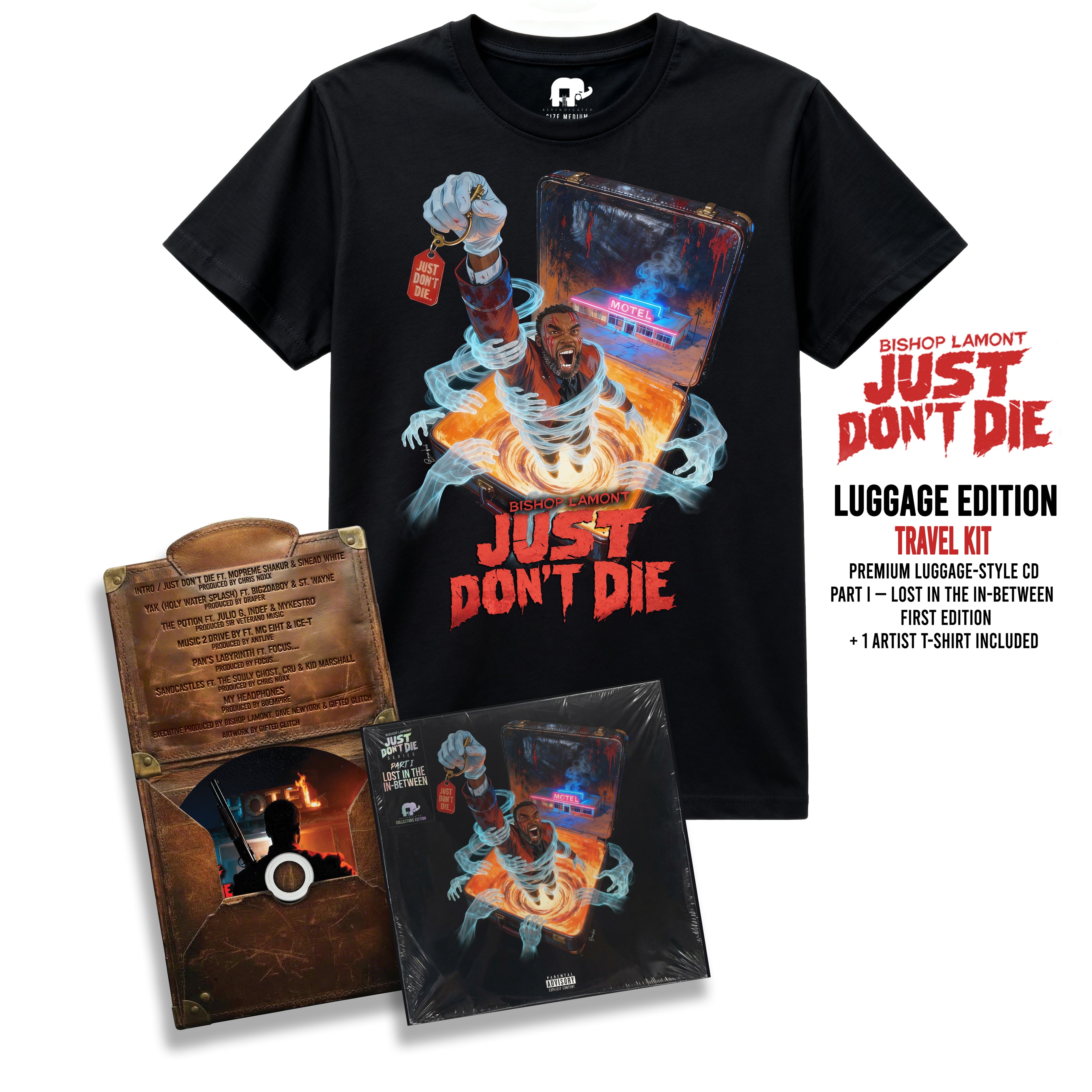 Bishop Lamont – (PREORDER) Luggage Limited CD + T-Shirt bundle