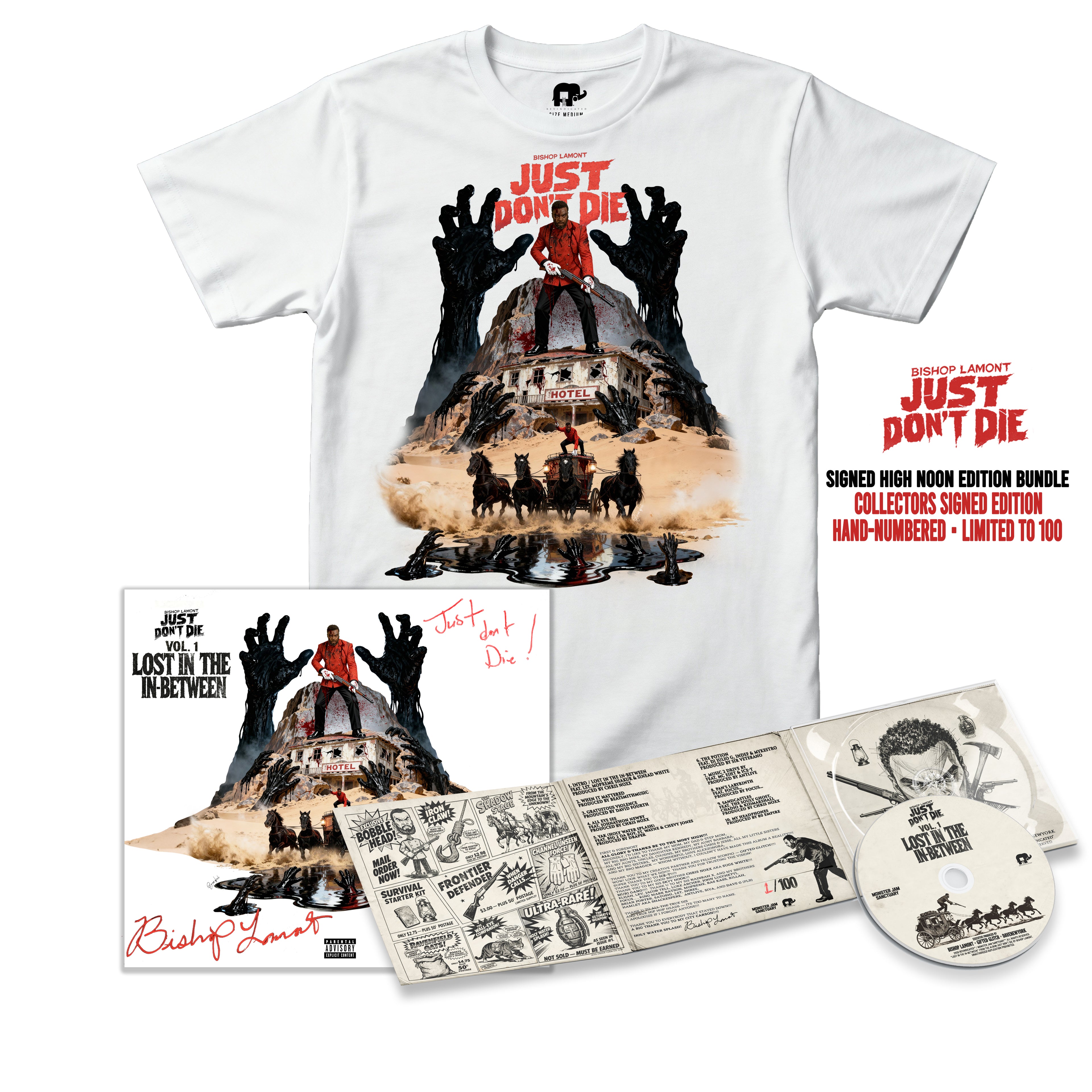 Bishop Lamont – Inca Gold Edition SIGNED Limited Digipak + T-Shirt bundle