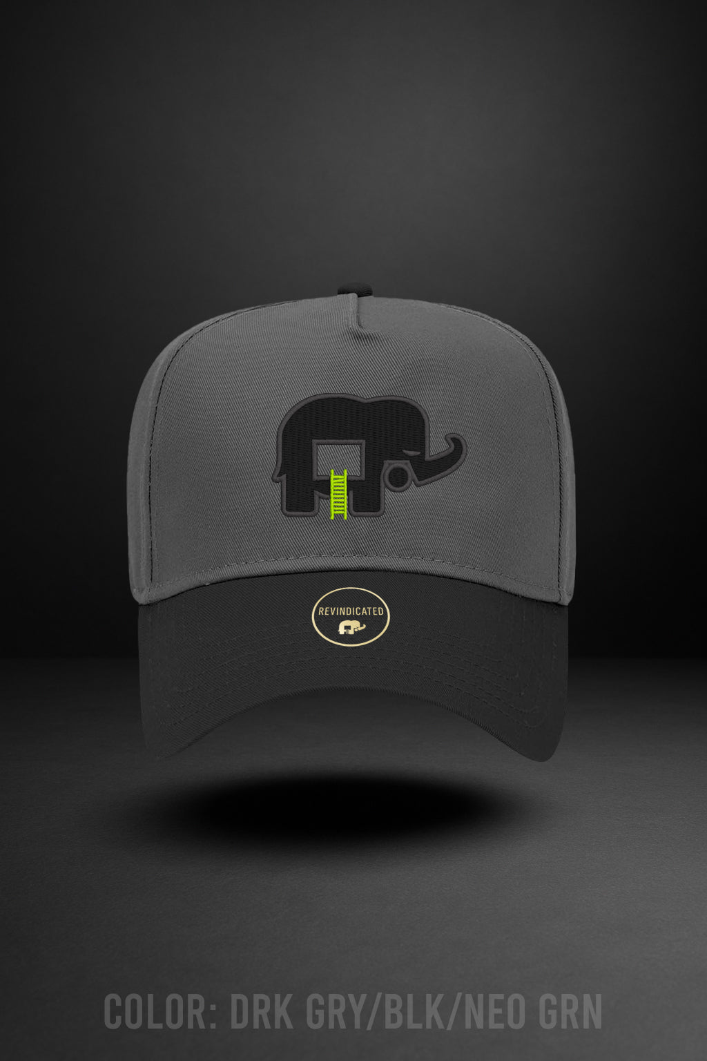 Revindicated Snap back Dark Grey/ Blk/Neon green
